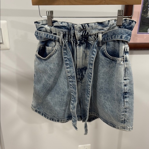 All Saints Blue Jean Shorts Vintage-Inspired Cut-Offs - Picture 1 of 2